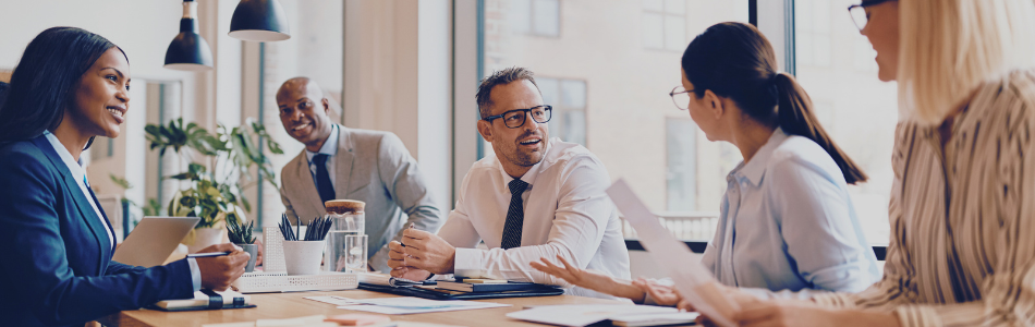 teamwork in an office environment, people in discussion