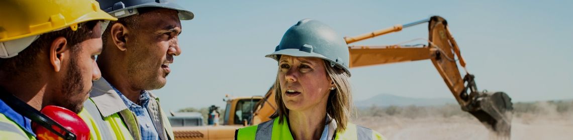 Construction workers on site