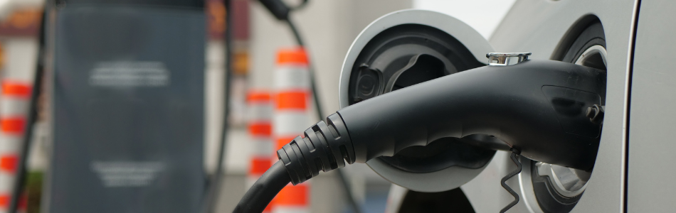 EV car being charged