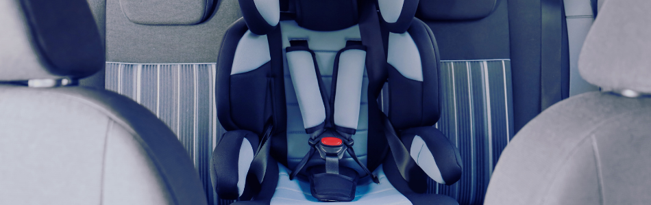 car seat in an empty vehicle